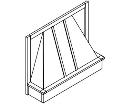 Range Hoods - Width 36" x Height 24"x Depth 8"