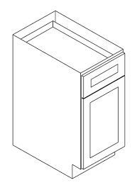Base Cabinets-Single Door-Width9" 12" 15" 18" 21" x Height34.5" x Depth24"
