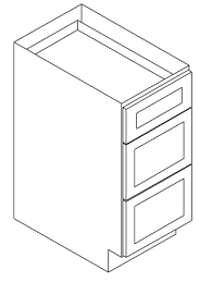 Base Drawer Cabinets- Width 12" 15" 18" 21" 24" 30" 36" X Height 34.5" X Depth 24"