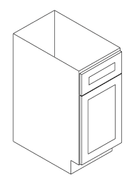 Vanity Base  - Width 24" 30" 36" x Height 34-1/2" x Depth 21"