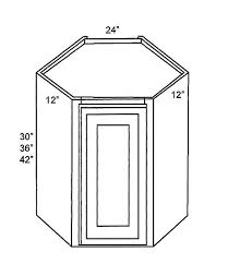Wall Diagonal Corner - Width24" 27" X Height30" 36" 42" X Depth 12" 15"