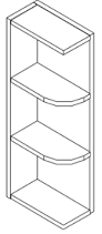 Wall End Shelf -Width 5" x Height30" 36" 42" x Depth12"