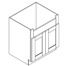 Farm Sink Base - Width 30" 33" 36" X Height 34.5" X Depth 24"