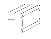 Light Rail Molding - Width 96" x Height 1" 2.5" x Depth 1-1/2"