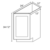 Base Transitional Cabinets-Width 12" x Height34.5" x Depth24"