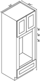 Double Oven /Oven Microwave Cabinets - Width 33" X Height 84" 90" 96" X Depth 24"