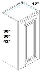 Wall Cabinets - Single Door : Width 9" 12" 15" 18" 21" x Height 30" 36" 42" x Depth 12"