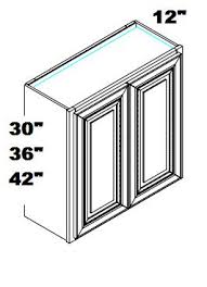 Wall Cabinets-Double Doors - Width24" 27" 30" 33" 36" x Height30" 36" 42" x Depth12"